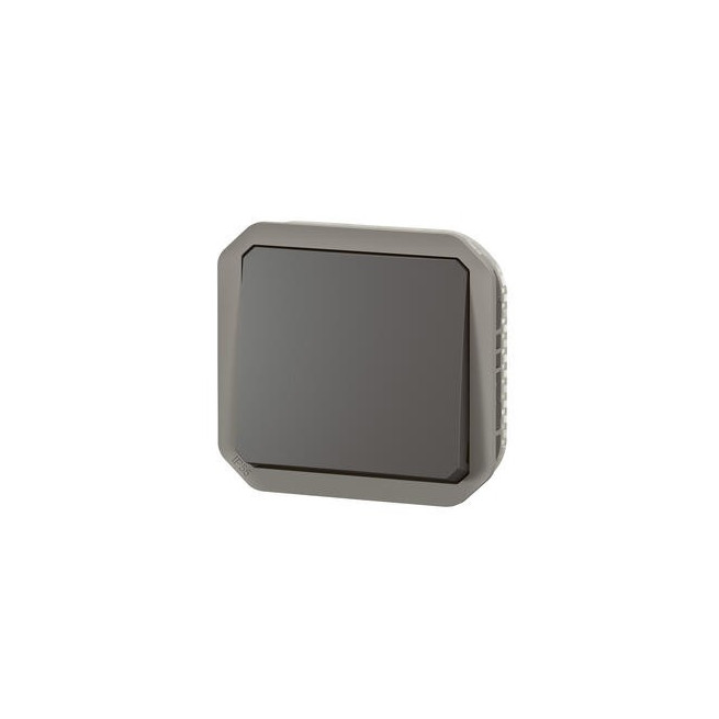 Interrupteur va-et-vient 10AX Anthracite Plexo