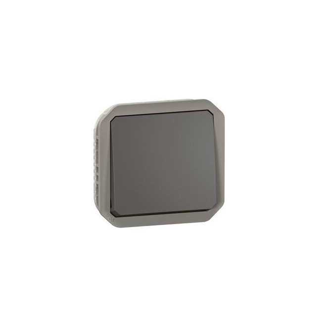 Interrupteur va-et-vient 10AX Anthracite Plexo