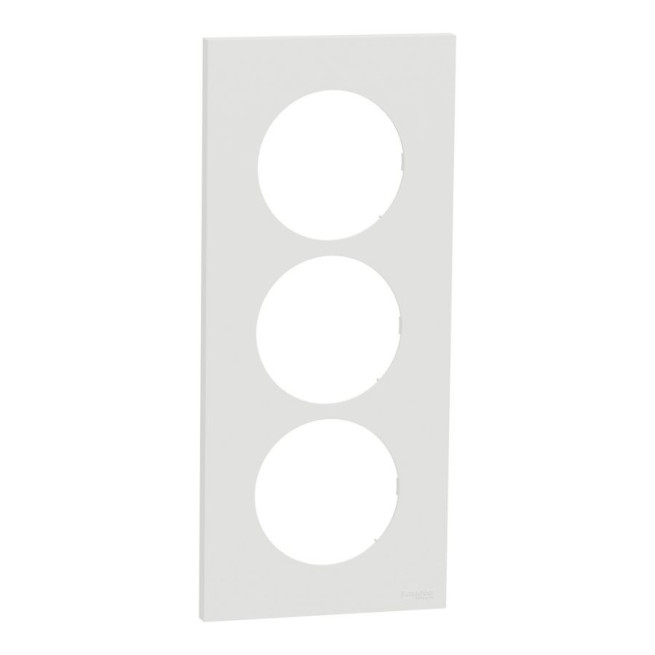 Plaque de finition 3 postes Odace entraxe 57 mm – Schneider Electric