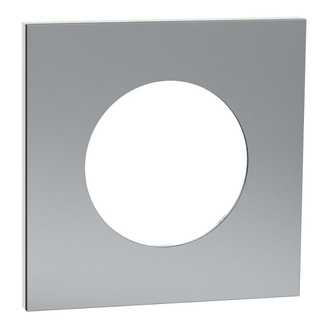 Plaque de finition 1 poste Odace Métal – Schneider Electric