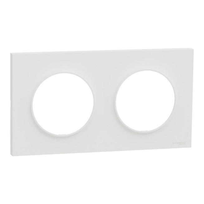 Plaque de finition 2 postes Odace Origine blanc ou noir – Schneider
