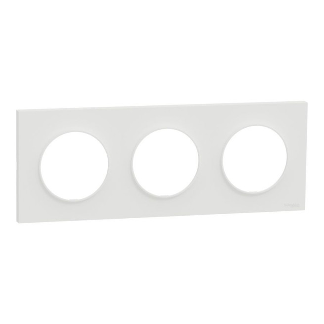 Plaque de finition 3 postes Odace Origine blanc ou noir – Schneider