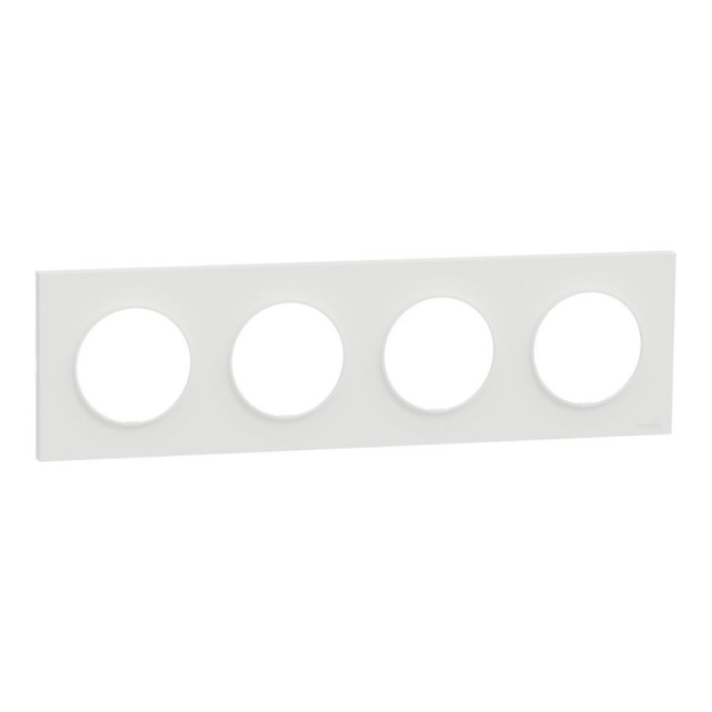 Plaque de finition 4 postes Odace Origine blanc ou noir – Schneider