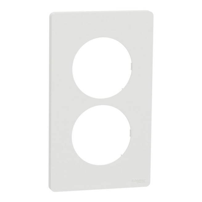 Plaque de finition 2 postes entraxe 57 mm Odace Architecte – Schneider