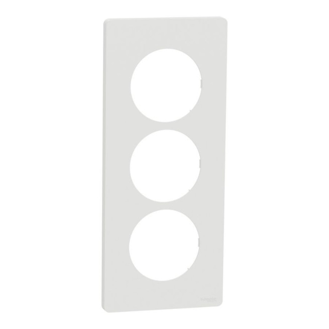 Plaque de finition 3 postes entraxe 57 mm Odace Architecte – Schneider