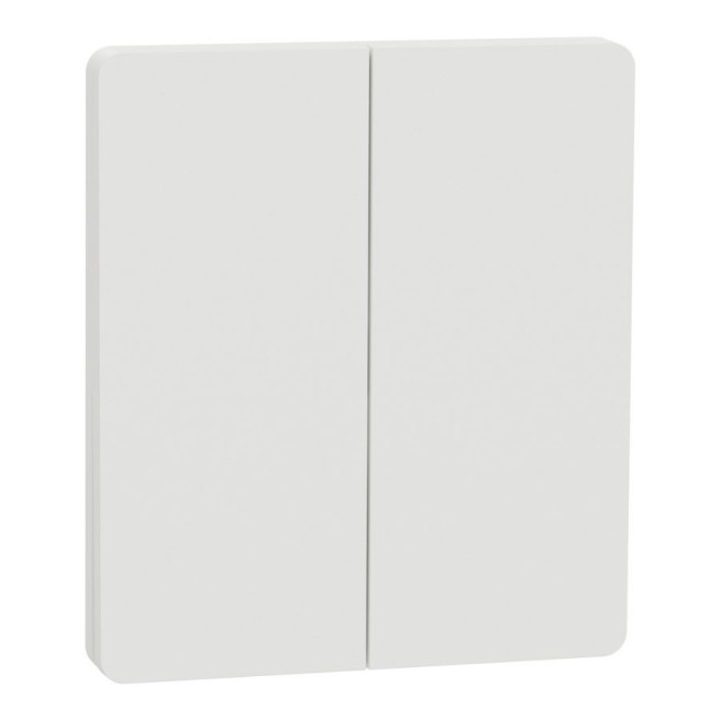Enjoliveur + plaque Odace Architecte Intégral double va-et-vient | Schneider