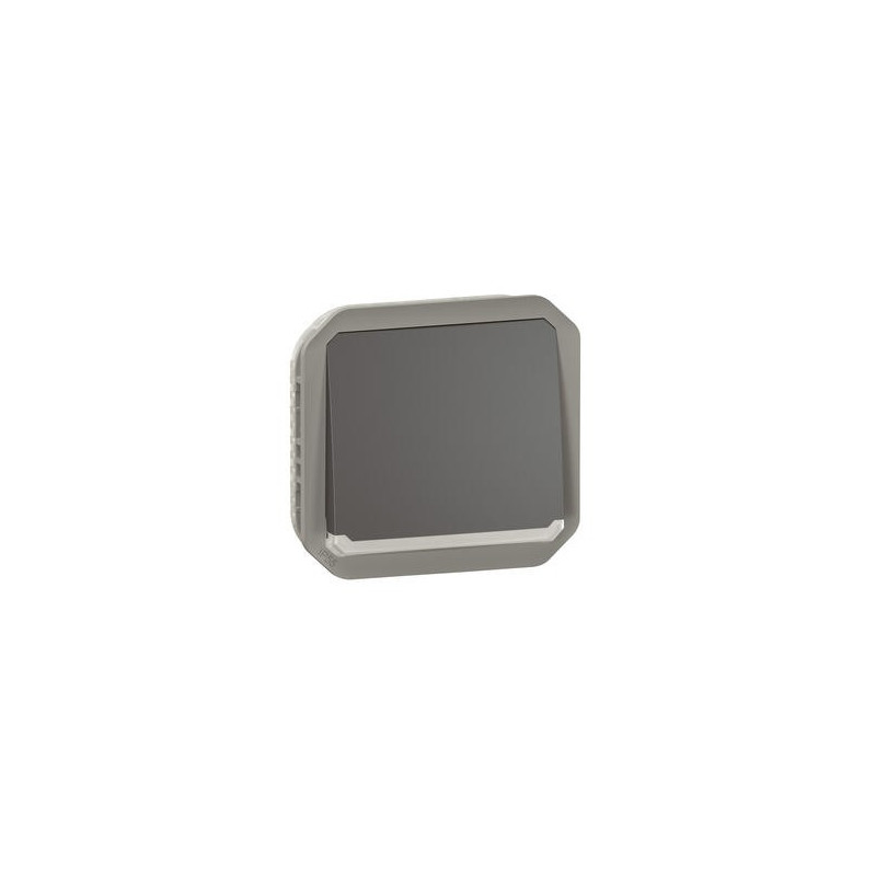 Poussoir NO lumineux Anthracite Plexo