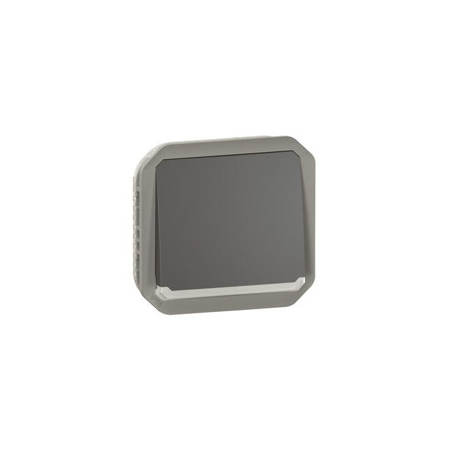 Poussoir NO lumineux Anthracite Plexo