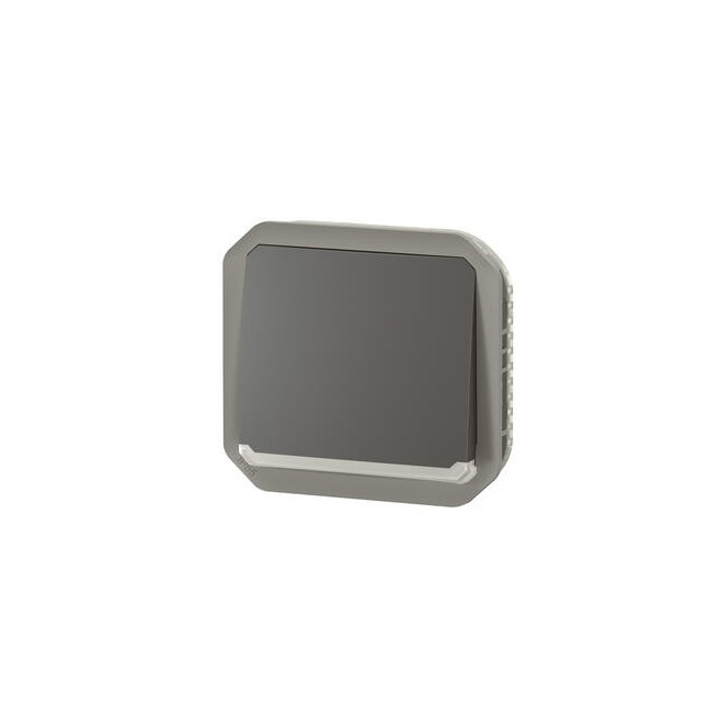 Poussoir NO lumineux Anthracite Plexo
