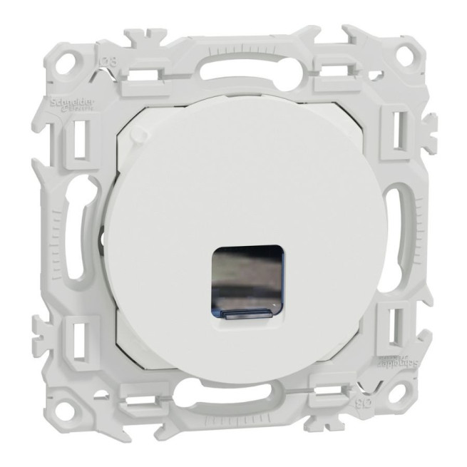 Prise RJ45 Cat.6 Odace – Schneider Electric – Blanc craie ou Noir onyx