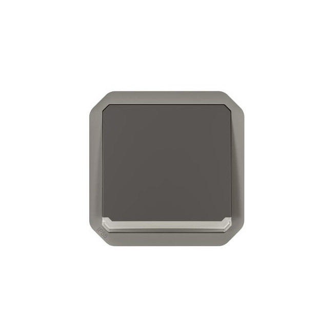 Poussoir NO-NF lumineux Anthracite Plexo