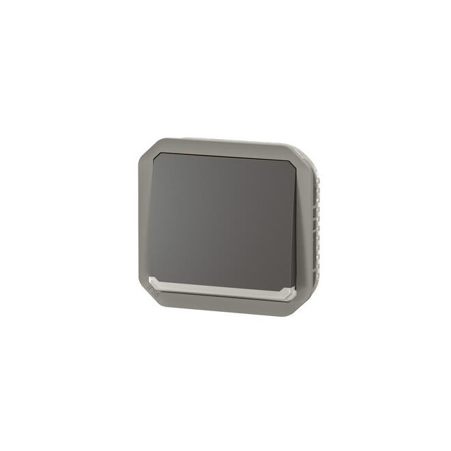 Poussoir NO-NF lumineux Anthracite Plexo