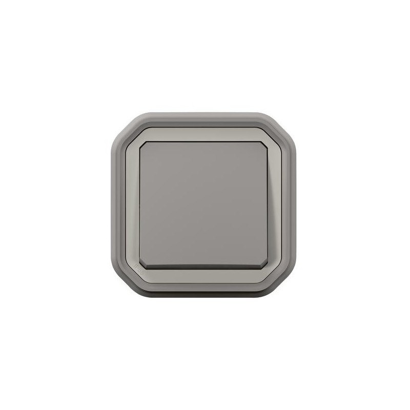 Poussoir NO encastré Gris Plexo