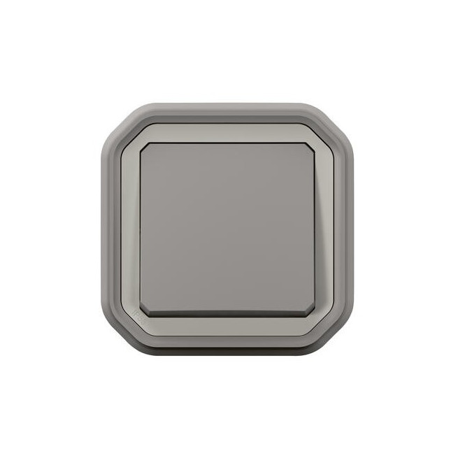 Poussoir NO encastré Gris Plexo