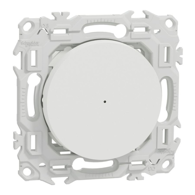 Variateur poussoir connecté Odace Wiser Schneider Electric – Blanc craie ou Noir onyx