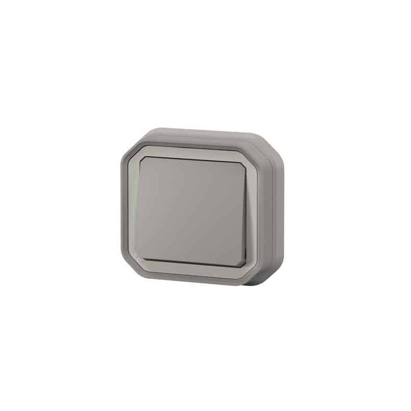 Poussoir NO encastré Gris Plexo