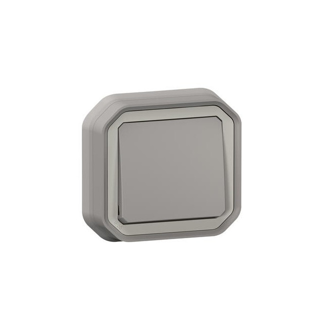Poussoir NO encastré Gris Plexo
