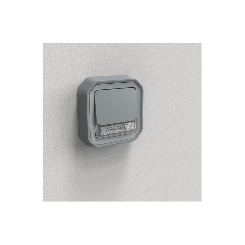 Poussoir lumineux porte-étiquette Gris Plexo