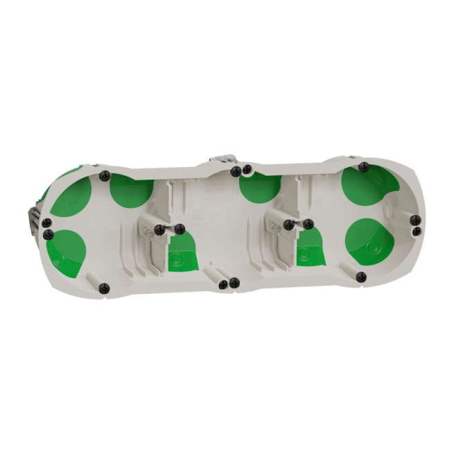 Boîte d’encastrement étanche à l’air Multifix Air 3 postes Ø67 mm P40 mm – IMT35031