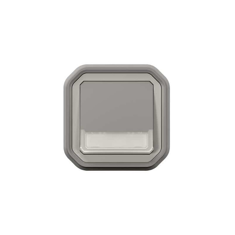 Poussoir lumineux porte-étiquette Gris Plexo