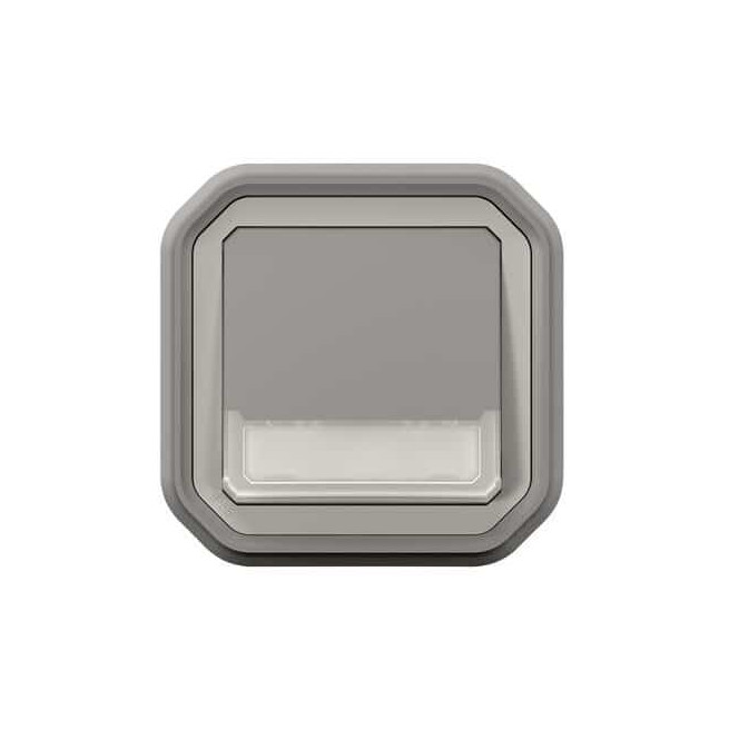 Poussoir lumineux porte-étiquette Gris Plexo