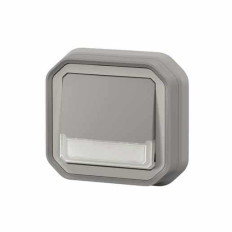 Poussoir lumineux porte-étiquette Gris Plexo