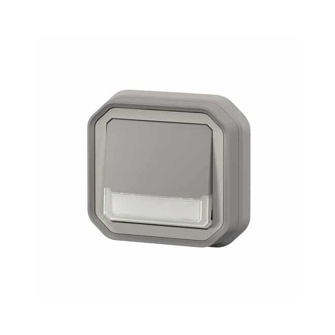 Poussoir lumineux porte-étiquette Gris Plexo