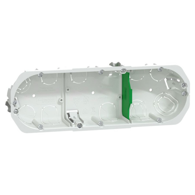 Boîte d'encastrement Multifix 3 postes Ø67 mm P40 mm entraxe 71 mm – IMT35934