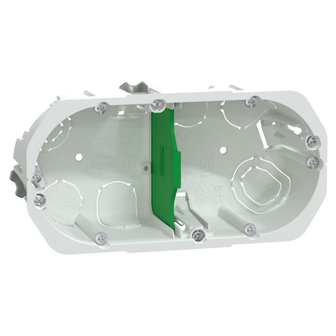 Boîte d'encastrement Multifix 2 postes Ø67 mm P50 mm – IMT35925