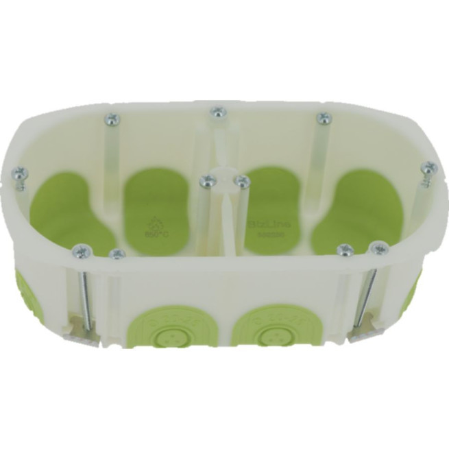 Boîte d’encastrement biosourcée 2 postes Ø 67 mm profondeur 50 mm Bizline BBS