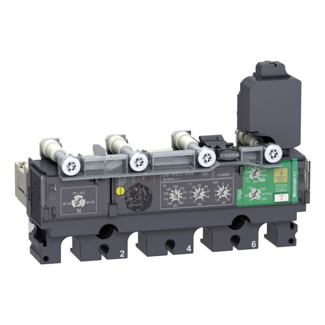 Déclencheur Schneider MicroLogic 4.2 Vigi 250 A 4P4D pour ComPact NSX250 – Protection avancée des circuits