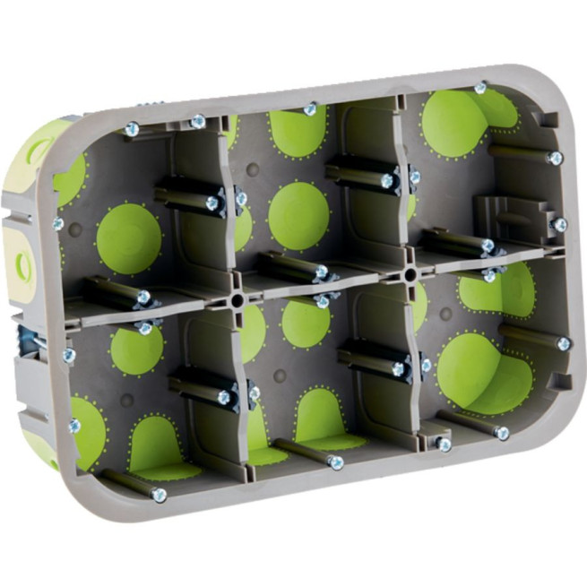 Boîte d’encastrement Bizline R’Box 3 x 2 postes Ø 67 mm Profondeur 50 mm
