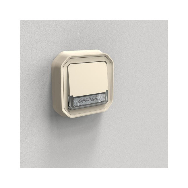 Poussoir lumineux porte-étiquette Sable Plexo