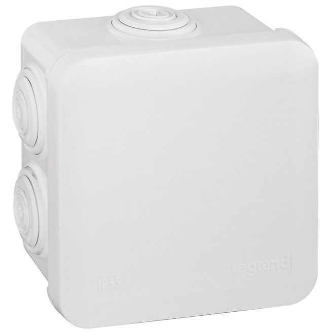Boîte de dérivation Legrand Plexo 80x80x45 IP55 – Couvercle clipsé