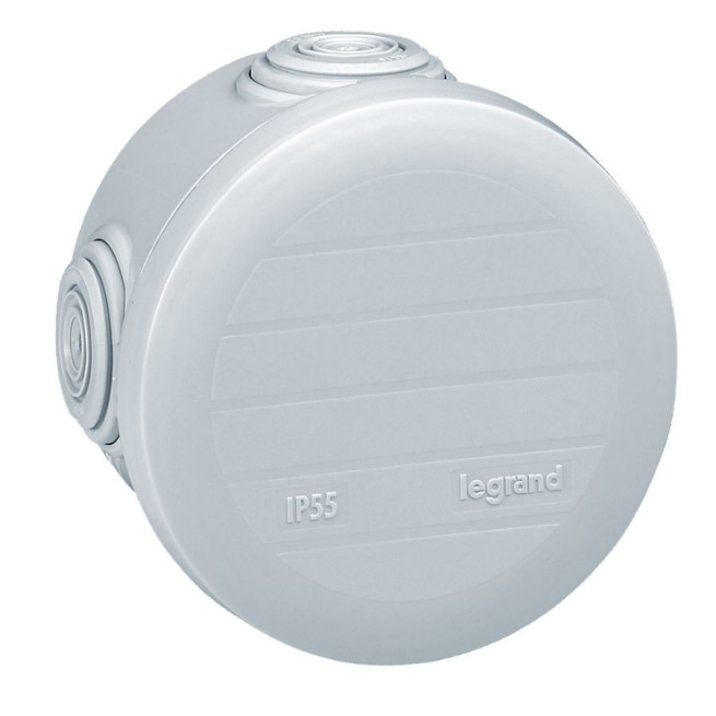 Boîte de dérivation ronde Legrand Plexo Ø70 IP55 – Couvercle clipsé