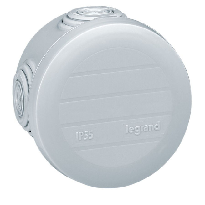 Boîte de dérivation ronde Legrand Plexo Ø60 IP55 – Couvercle clipsé