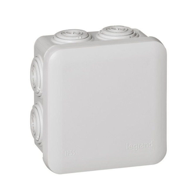 Boîte de dérivation Legrand Plexo 80x80x45 IP55 – Couvercle clipsé