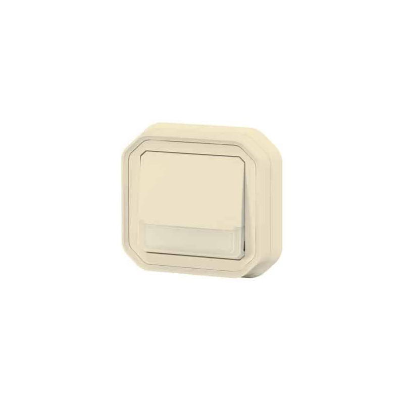 Poussoir lumineux porte-étiquette Sable Plexo