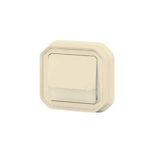 Poussoir lumineux porte-étiquette Sable Plexo