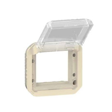 Adaptateur Mosaic volet transparent Sable Plexo