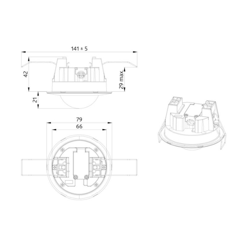 Détecteur de mouvement plafond BEG BL2-FP 360° télécommandable