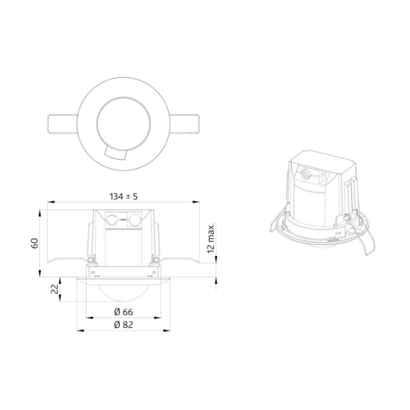 Détecteur de mouvement plafond BEG PD3N-1C-FP 360° télécommandable