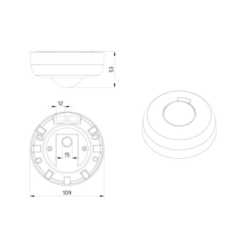 Détecteur de mouvement plafond BEG PD3N-1C-AP 360° saillie télécommandable