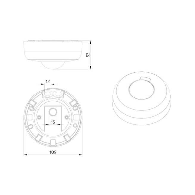 Détecteur de mouvement plafond BEG PD3N-1C-AP 360° saillie télécommandable