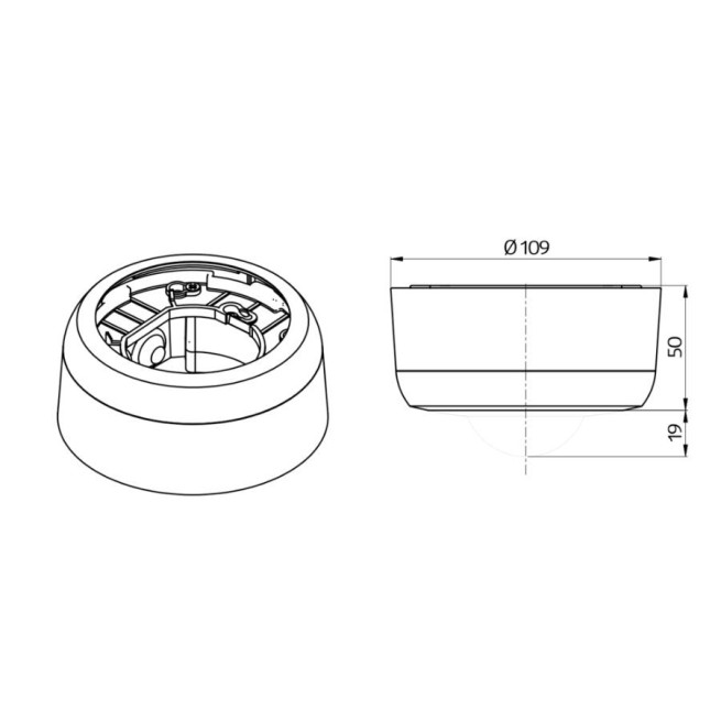 Kit de montage saillie BEG BL2-AP pour détecteur plafond apparent